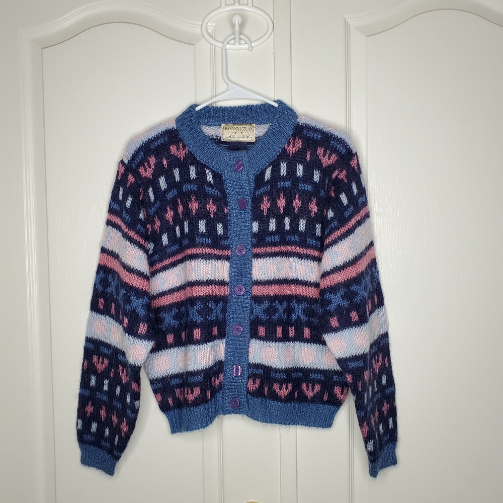 Vintage Knit Woods & Grey Sweater